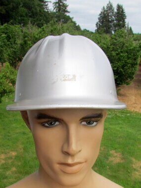 HARD HAT, ALUMINUM McDONALD T ADJUSTABLE CAP-STANDARD USA MINE SAFETY APPLIANCES